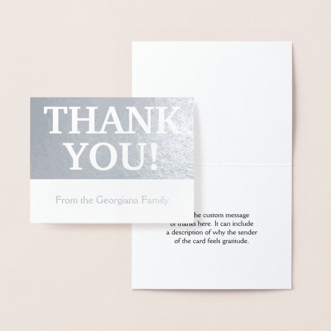 Elegant, Customizable & Basic "THANK YOU!" Card (Display)