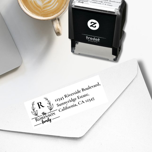 Elegant Customizable Couple's Return Address Self-inking Stamp (Creator Uploaded)