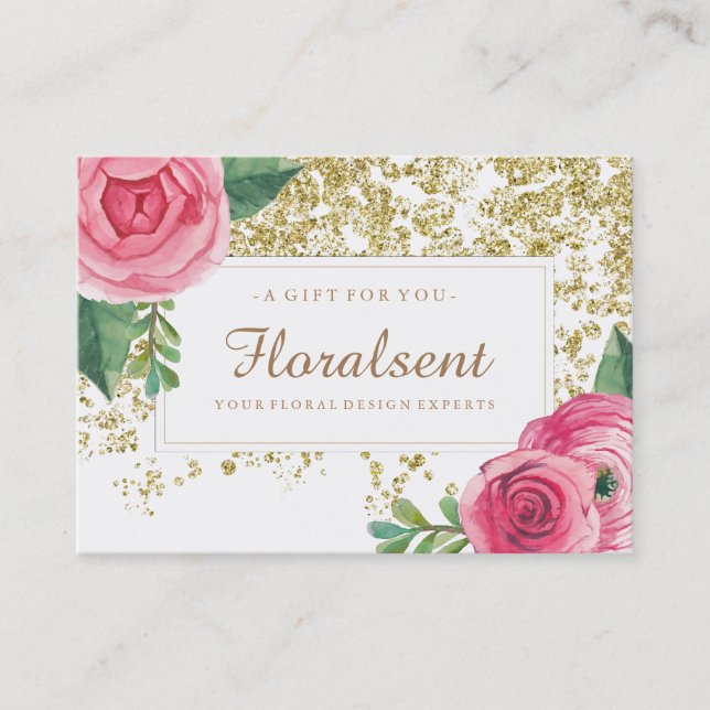 Elegant Customizable Floral Gift Certificate (Front)
