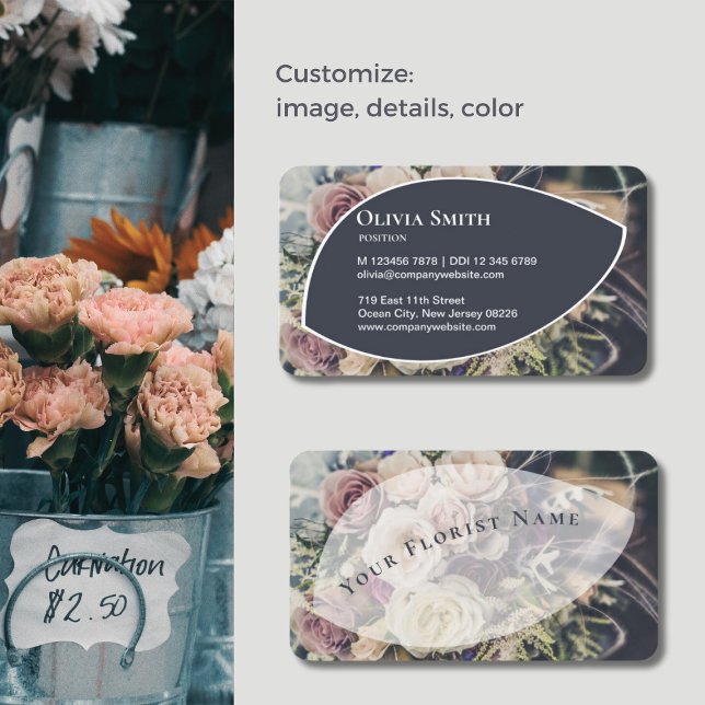 Elegant Customizable Florist Business Card (Creator Uploaded)