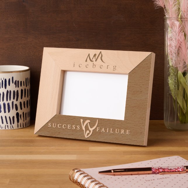 Elegant Customizable Iceberg Artwork Engraved Frames (Left)