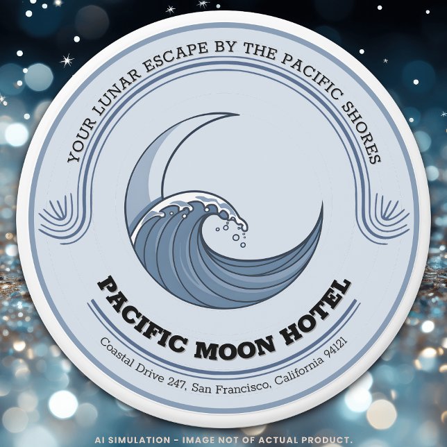 Elegant  Customizable Pacific Moon Hotel Logo Soy Mini Candle Favors (Creator Uploaded)