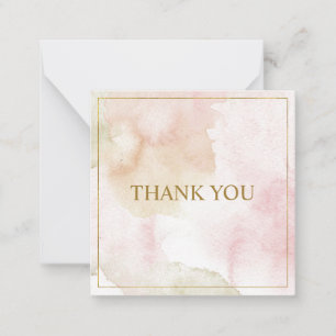 Elegant customizable pastel "Thank you" Note Card