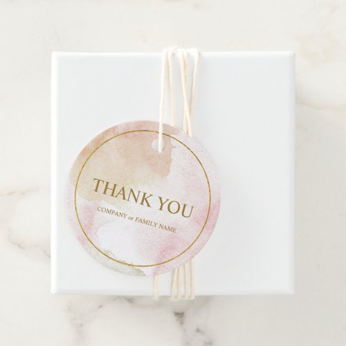 Elegant customizable pastel Thank you Note Favor Tags