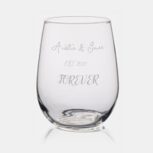 Elegant Customizable Stemless Wine Glass