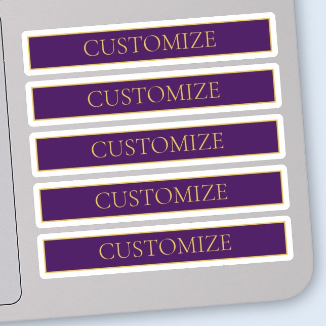 Elegant Customizable Text | Gold & Deep Purple Sticker (Creator Uploaded)