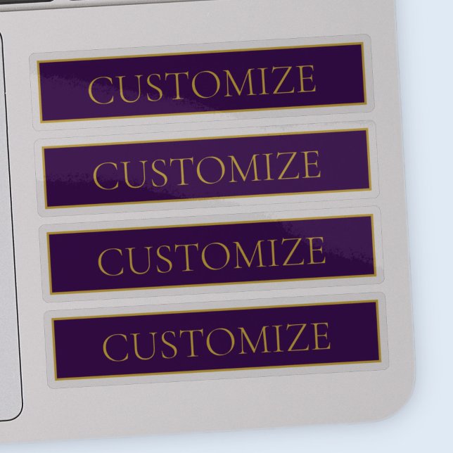Elegant Customizable Text | Gold & Deep Purple Sticker (Creator Uploaded)