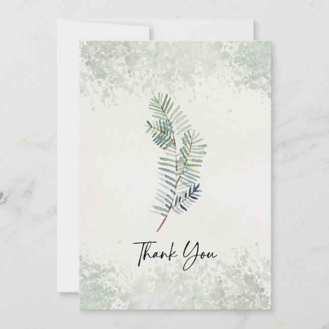 Elegant Customizable Thank You Stationery Card (Front)