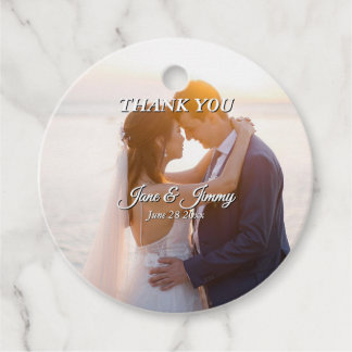 Elegant Customizable Wedding Invitation Favor Tags