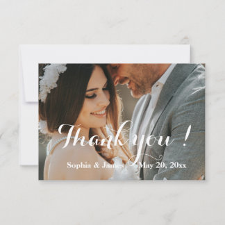Elegant customizable Wedding Thank You Card