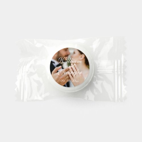 Elegant Customize Photo Name and Date Monogram  Life Saver Mints