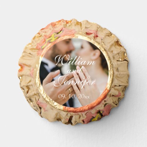 Elegant Customize Photo Name and Date Monogram  Reeses Peanut Butter Cups