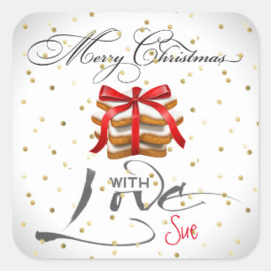 Elegant Customized Christmas Cookie Gift Stickers