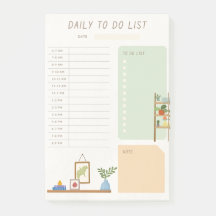 Elegant customized daily to do list Post-It Notes