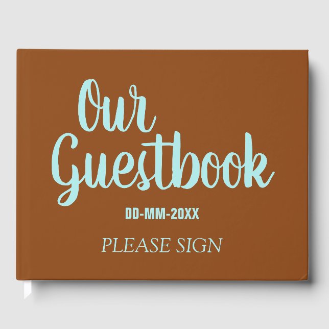Elegant, Customized Event Guest Book (Front)