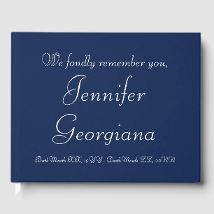 Elegant Customized Funeral/Memorial Guest Book