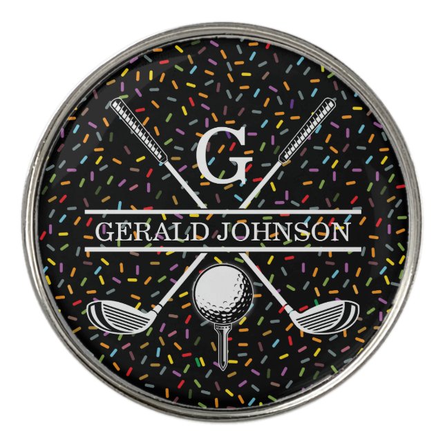 Elegant Customized Golf Monogram Design Ball Marker (Front)