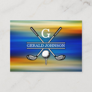 Elegant Customized Golf Monogram Design Business Card