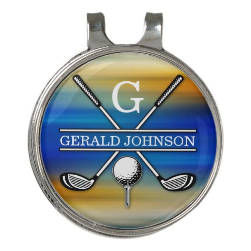 Elegant Customized Golf Monogram Design Golf Hat Clip