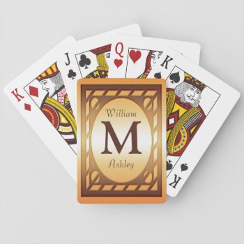 Elegant Customized Monogrammed Playing Cards by sagart1952 at Zazzle