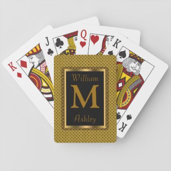 Elegant Customized Monogrammed Playing Cards by sagart1952 at Zazzle