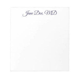 Elegant customized professional name notepad