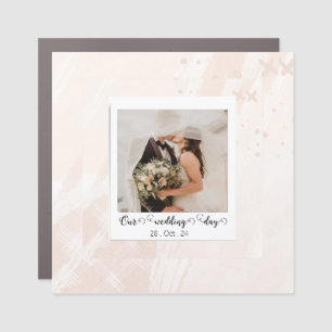 Elegant Customized Wedding Photo  Car Magnet