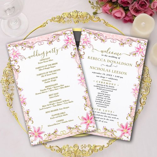 Elegant Customized Wedding Program