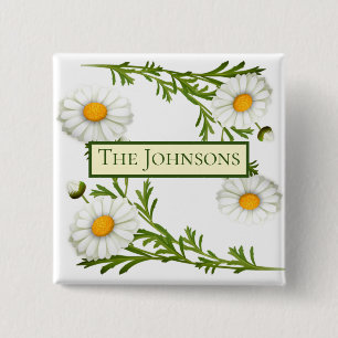 Elegant Cut Daisies Button