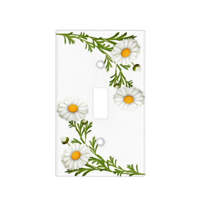 Elegant Cut Daisies Light Switch Cover (Front)