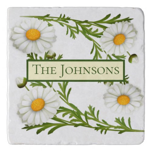 Elegant Cut Daisies Trivet