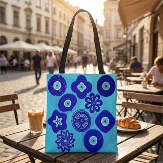Elegant Cute Blue Evil Eye Good Luck Motifs