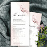 ELEGANT CUTE BLUSH WATERCOLOR BUTTERFLY WEDDING MENU