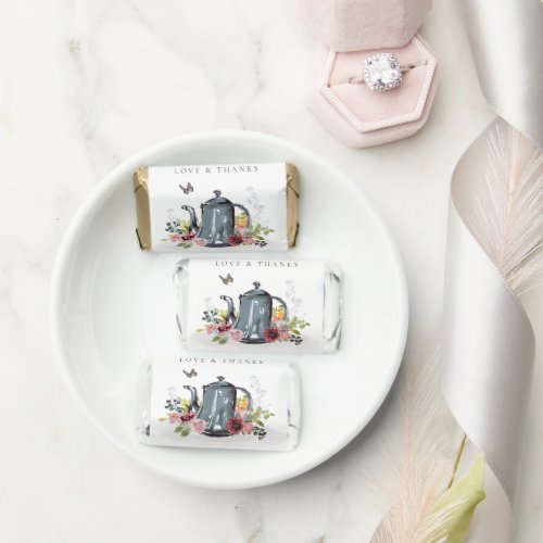Elegant Cute Cheerful Roses Floral Teapot Wedding Hersheys Miniatures