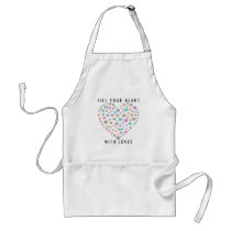 Elegant Cute Colorful Heart Pattern Design Adult Apron