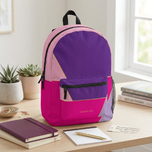 Elegant cute colorful modern trendy personalized printed backpack