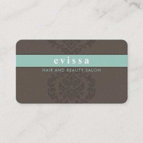 BUSINESS CARD elegant finesse grey mint green