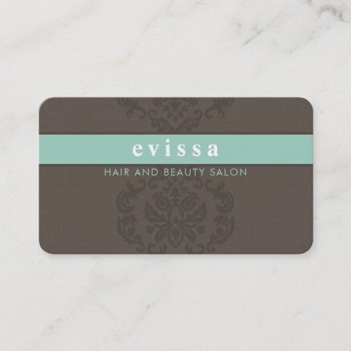 Customizable BUSINESS CARD elegant finesse grey mint green