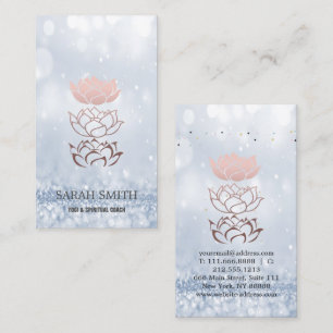 Elegant Cute Elegant Bokeh Diamonds Lotus Business Card
