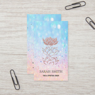 Elegant Cute Elegant Bokeh Diamonds Lotus Business Card