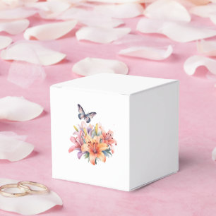 Elegant Cute Floral & Butterfly Design Favor Boxes