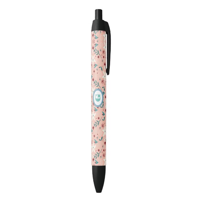 Elegant  Cute froral Pattern Pink   Pen (Bottom (Vertical))