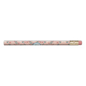 Elegant  Cute froral Pattern Pink   Pencil (Rotated 270)
