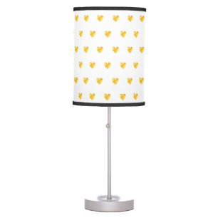 Elegant Cute Gold Hearts Table Lamp