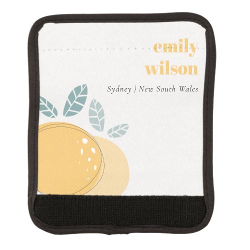 Elegant Cute Lemon Abstract Bold Fruity Citrus Lu Luggage Handle Wrap