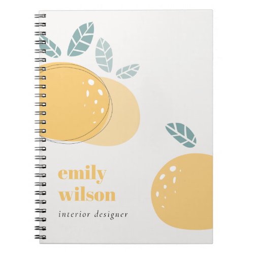 Elegant Cute Lemon Abstract Bold Fruity Citrus Notebook