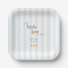 Elegant Cute Lemon Citrus Baby Shower Paper Plates