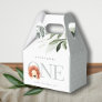 Elegant Cute Lion Foliage 1st First Birthday Party Favor Boxes