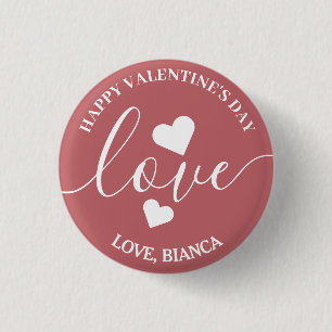 Elegant Cute Love Valentine's day Couple Button