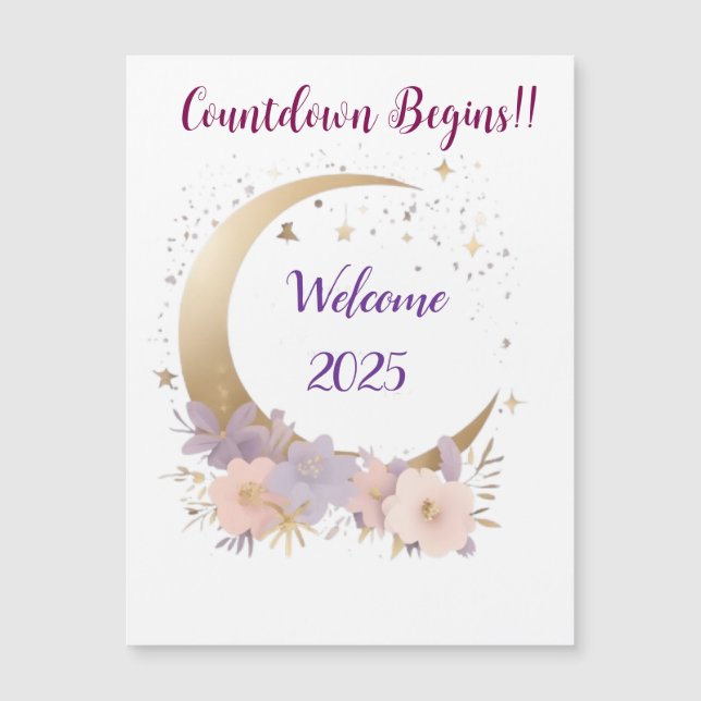 Elegant & Cute New Year 2025 Party Invitation Card (Front)